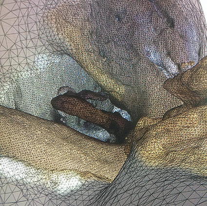 Interrupted 3D scan by artist Paul Coombs